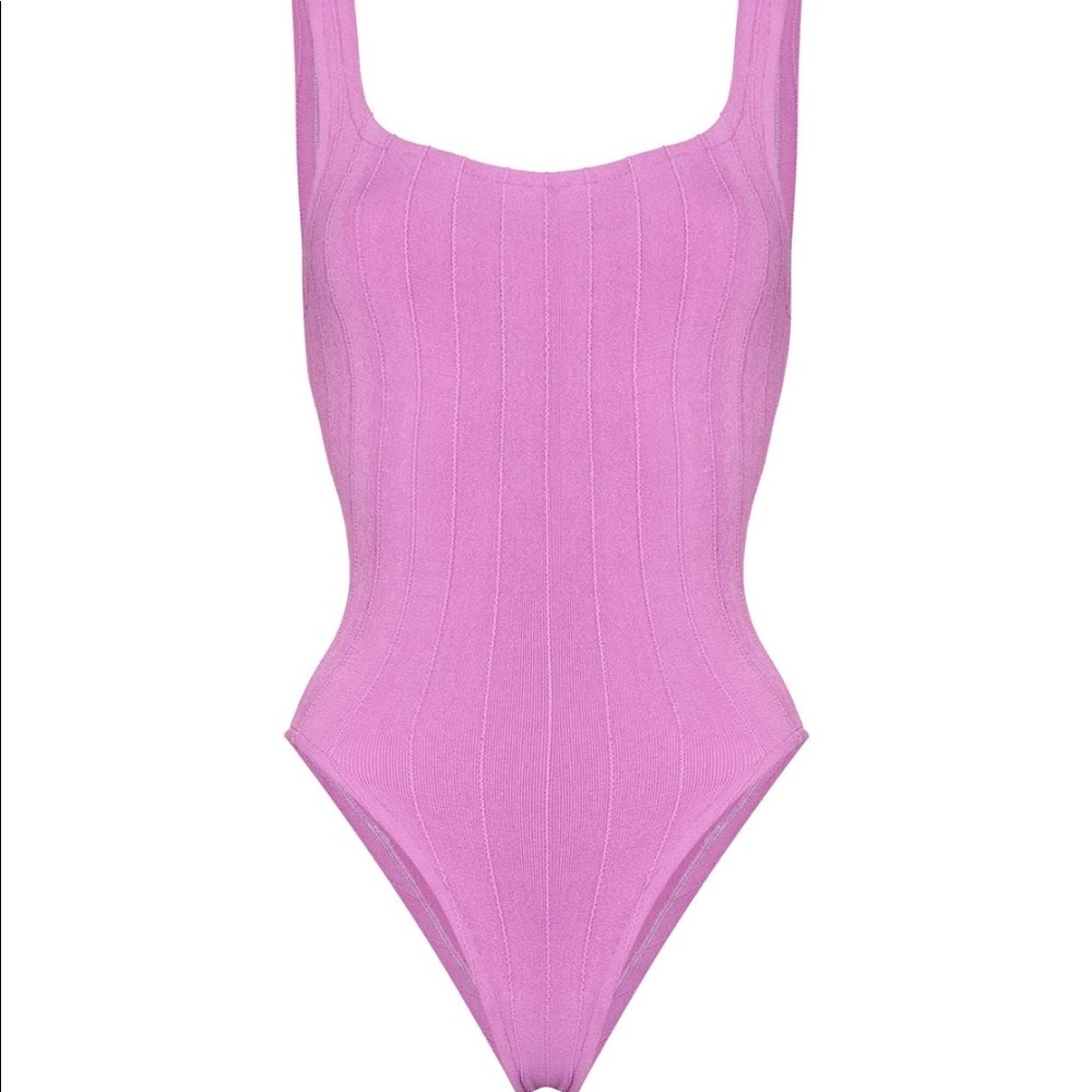 Hunza G pink one piece NWT